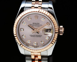 ROLEX 179171G デイトジャスト 自動巻き 10Pダイヤ（ピンク）ジュビリーブレスレット